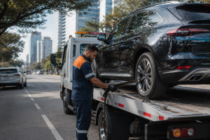 Acidente entre veículos demonstrando a importância da cobertura para terceiros no seguro automóvel.